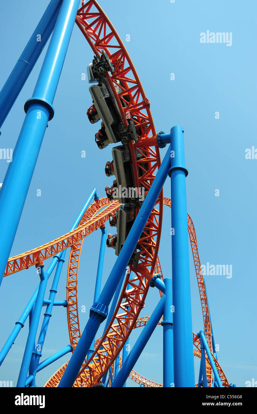 USA Hershey PA Pennsylvanie Hershey Park roller coaster rollercoaster Fahrenheit Banque D'Images