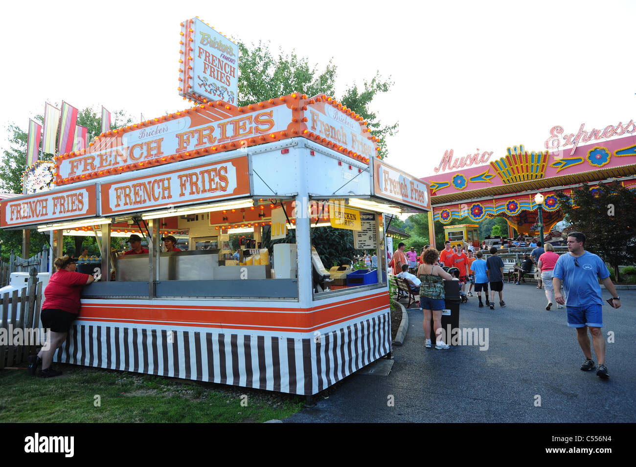 USA Hershey PA Pennsylvanie Hershey Parc Restauration frites faites frire les aliments frits parcs d Banque D'Images