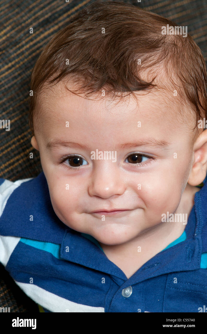 Baby face smiling Banque D'Images