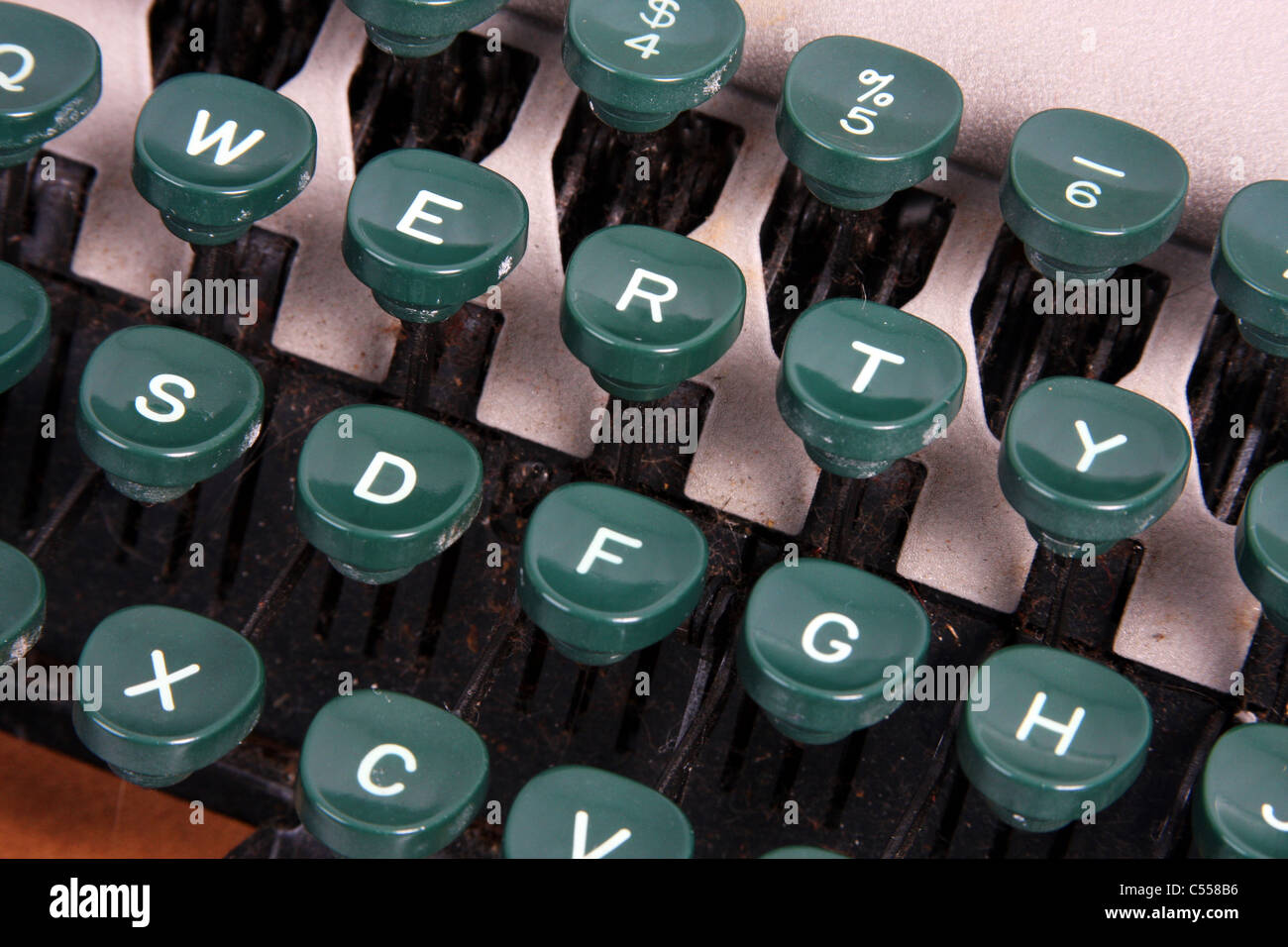 1957 Machine à écrire manuelle portable Smith-Corona conseil clé Banque D'Images