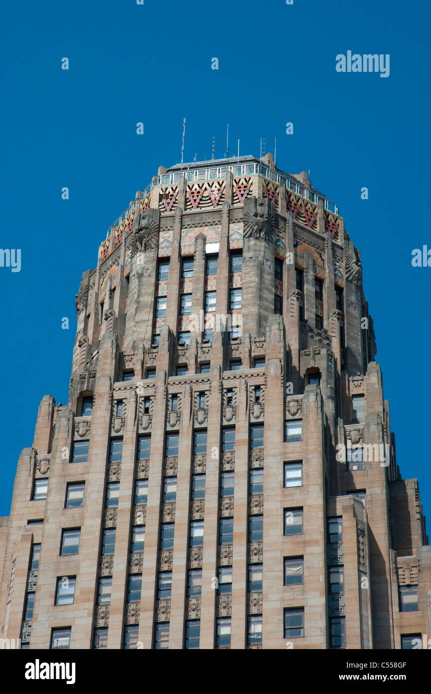 Low angle view of a town hall, l'Hôtel de ville de Buffalo, Buffalo, New York State, USA Banque D'Images