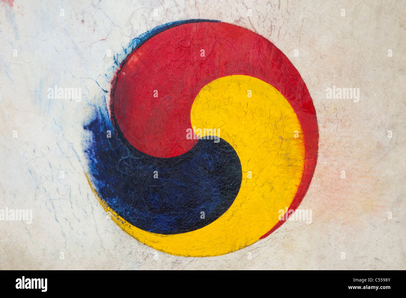 Closeup of Korean Taegeuk Symbole, Séoul, Corée du Sud Photo Stock Alamy
