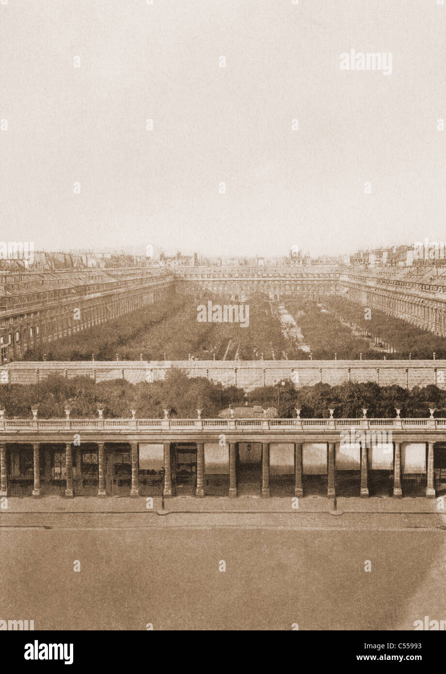 Tirage Argentique Vintage Paris - Perspective Des Sept Ponts, Circa 1920, Format 6x9 Cm
