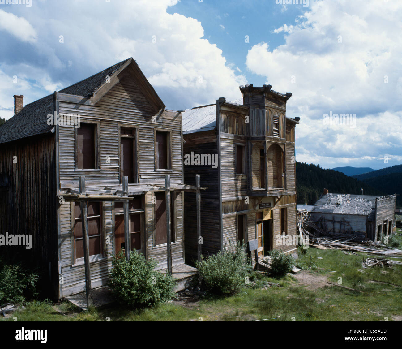 Elkhorn Ville Fantôme Montana USA Banque D'Images