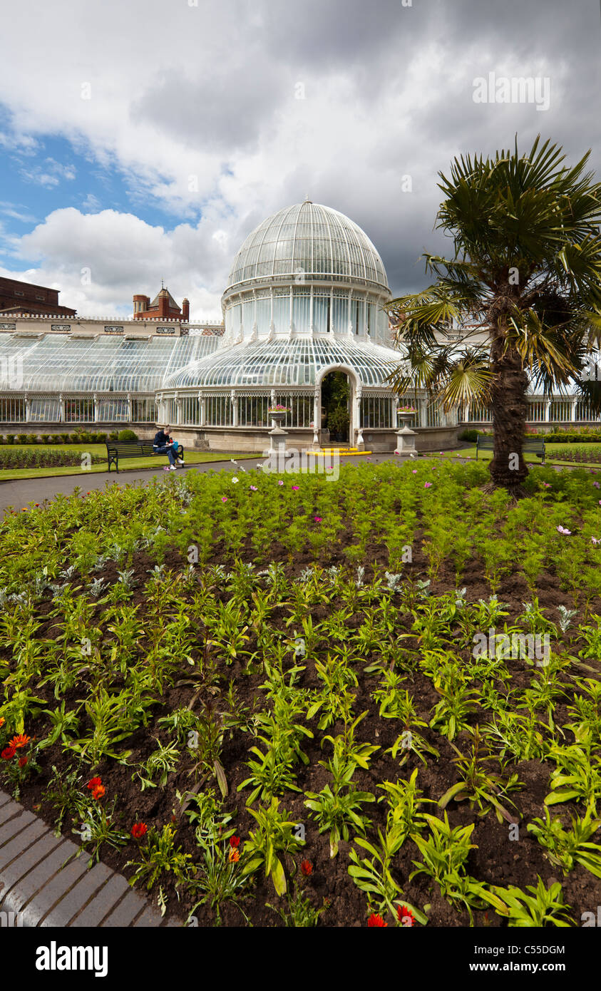 Palm House, jardins botaniques, Belfast, Irlande du Nord, Royaume-Uni Banque D'Images