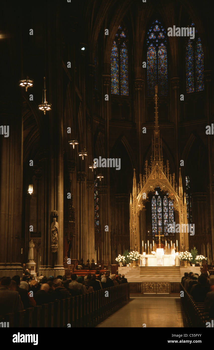 La Cathédrale St Patrick New York USA Banque D'Images