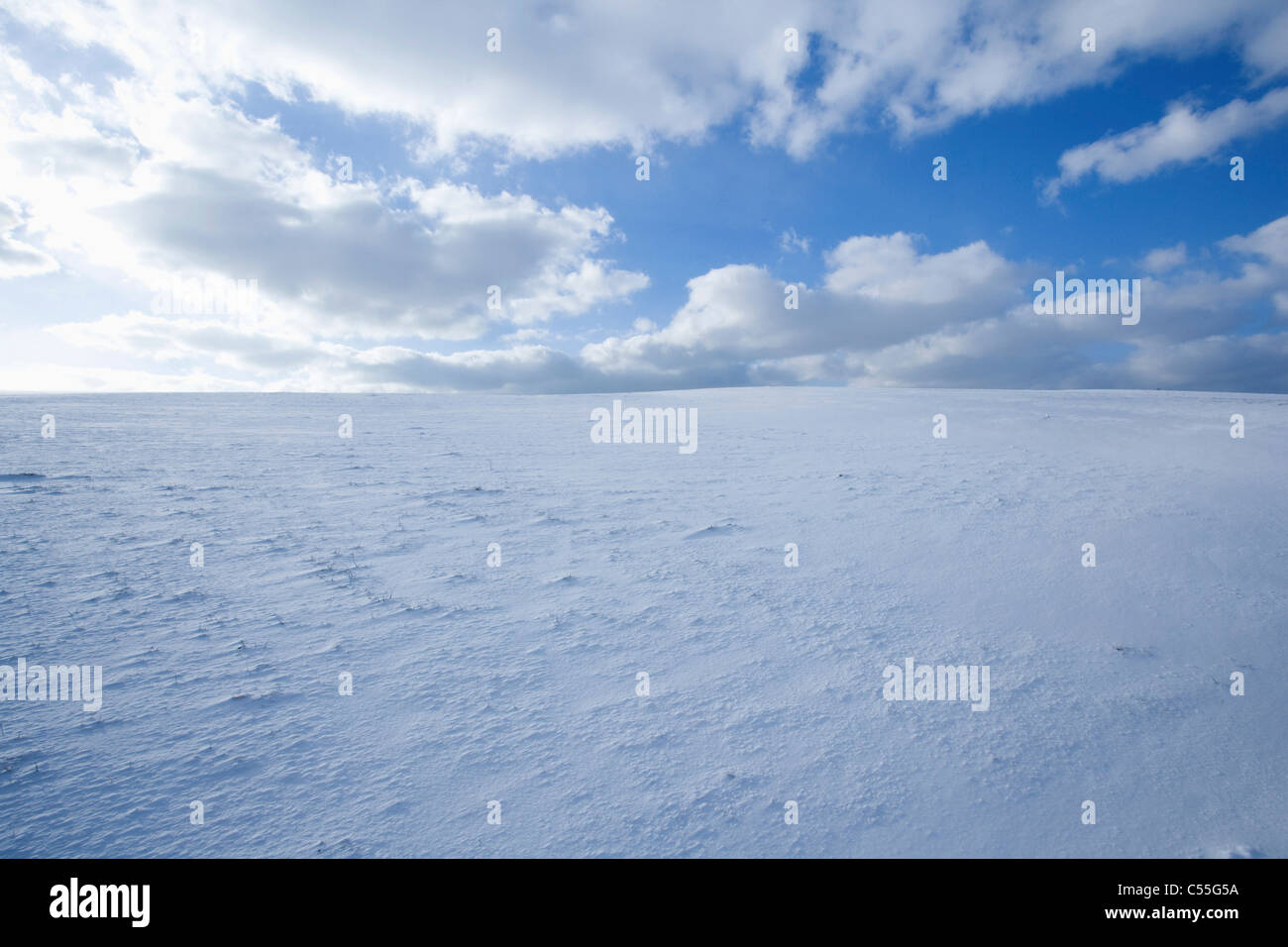 Terrain sous la neige big sky Banque D'Images