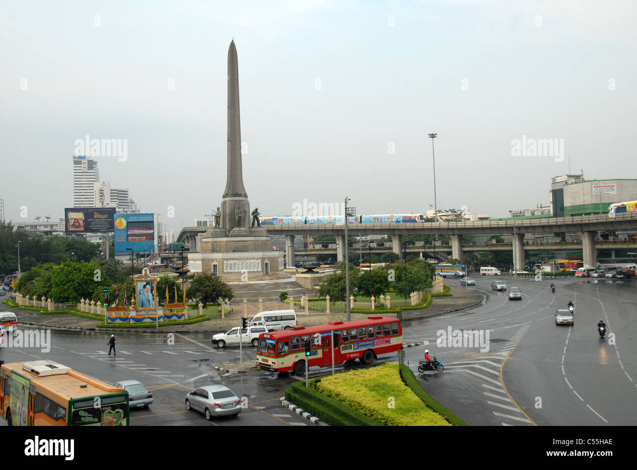 Monument de la victoire de Bangkok Thaïlande Banque D'Images