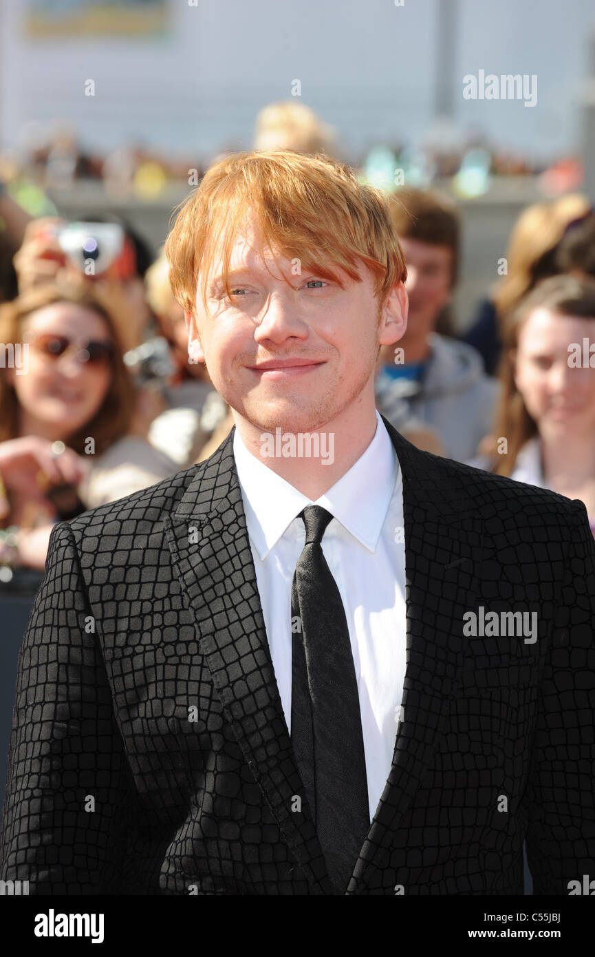 RUPERT GRINT HARRY POTTER ET LES RELIQUES - PARTIE 2 - PREMIÈRE MONDIALE Trafalgar Square Londres Angleterre 07 Juillet 2011 Banque D'Images