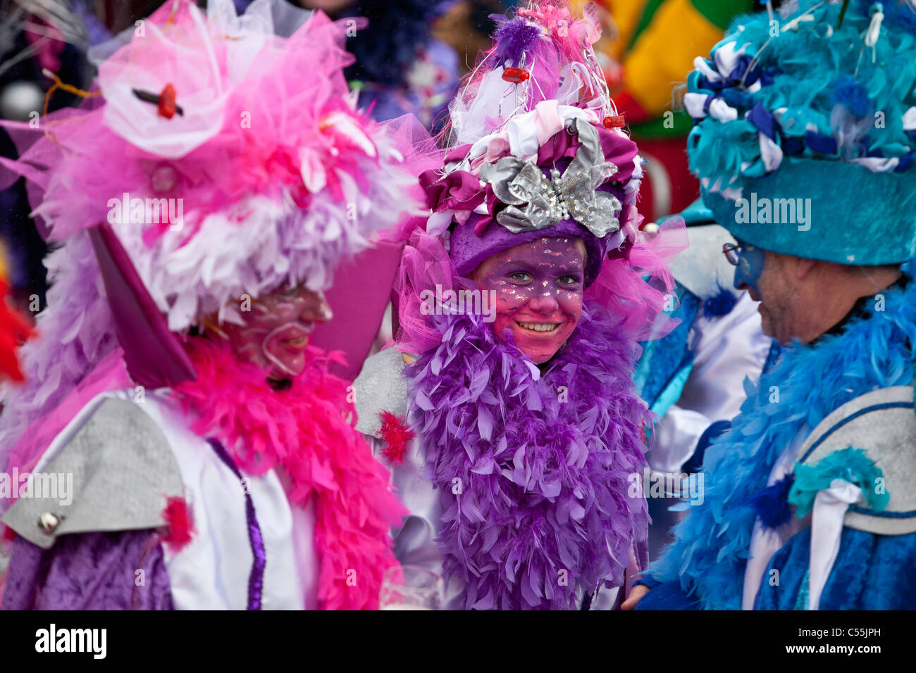 Les Pays-Bas, Maastricht, aux personnes bénéficiant chaque année au cours du festival de carnaval. Banque D'Images