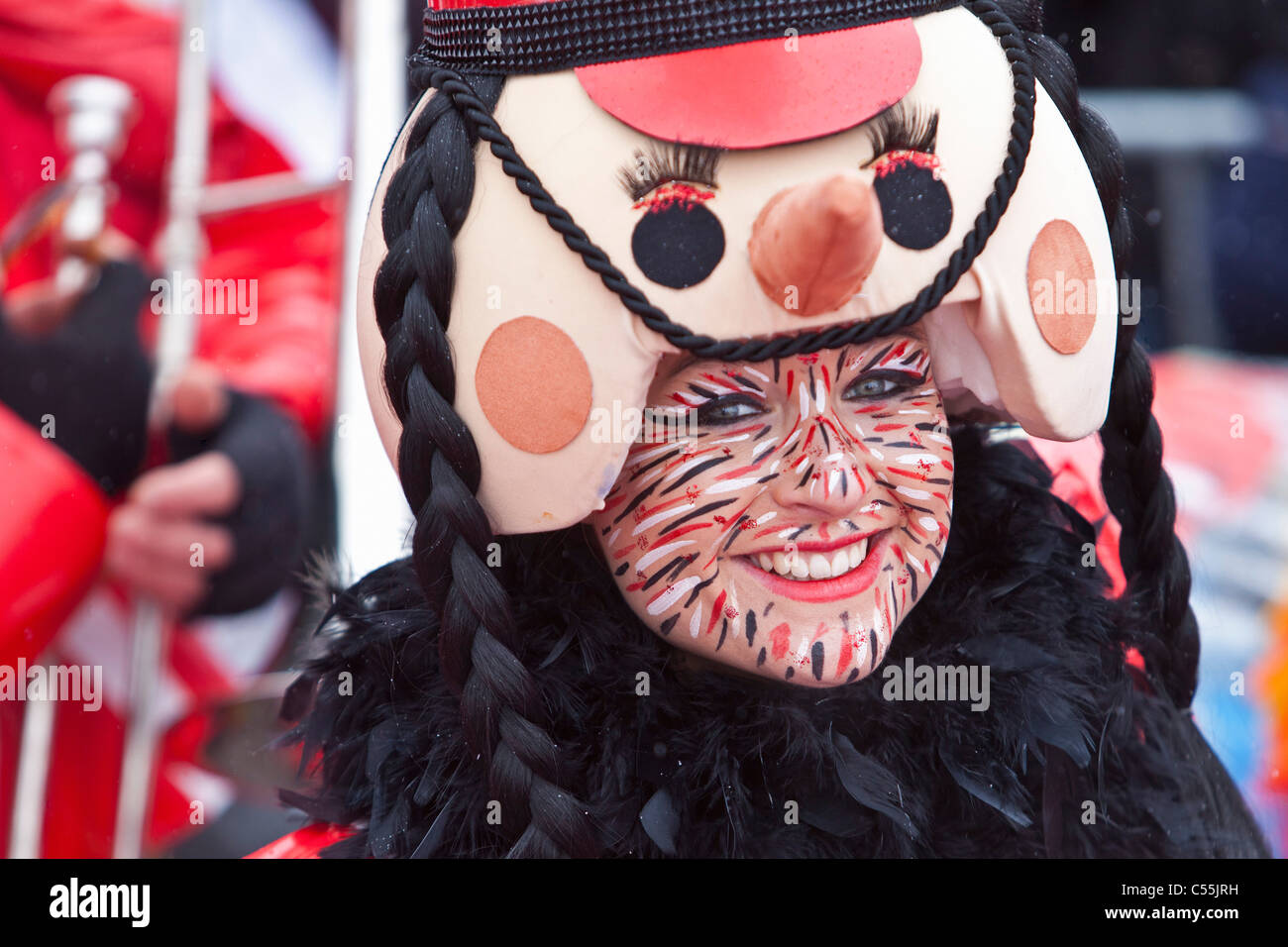 Les Pays-Bas, Maastricht, aux personnes bénéficiant chaque année au cours du festival de carnaval. Banque D'Images