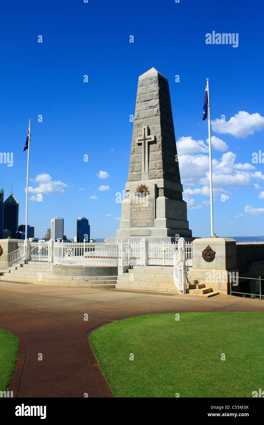 World War 1 Memorial Park Kings Perth Western Australia Banque D'Images