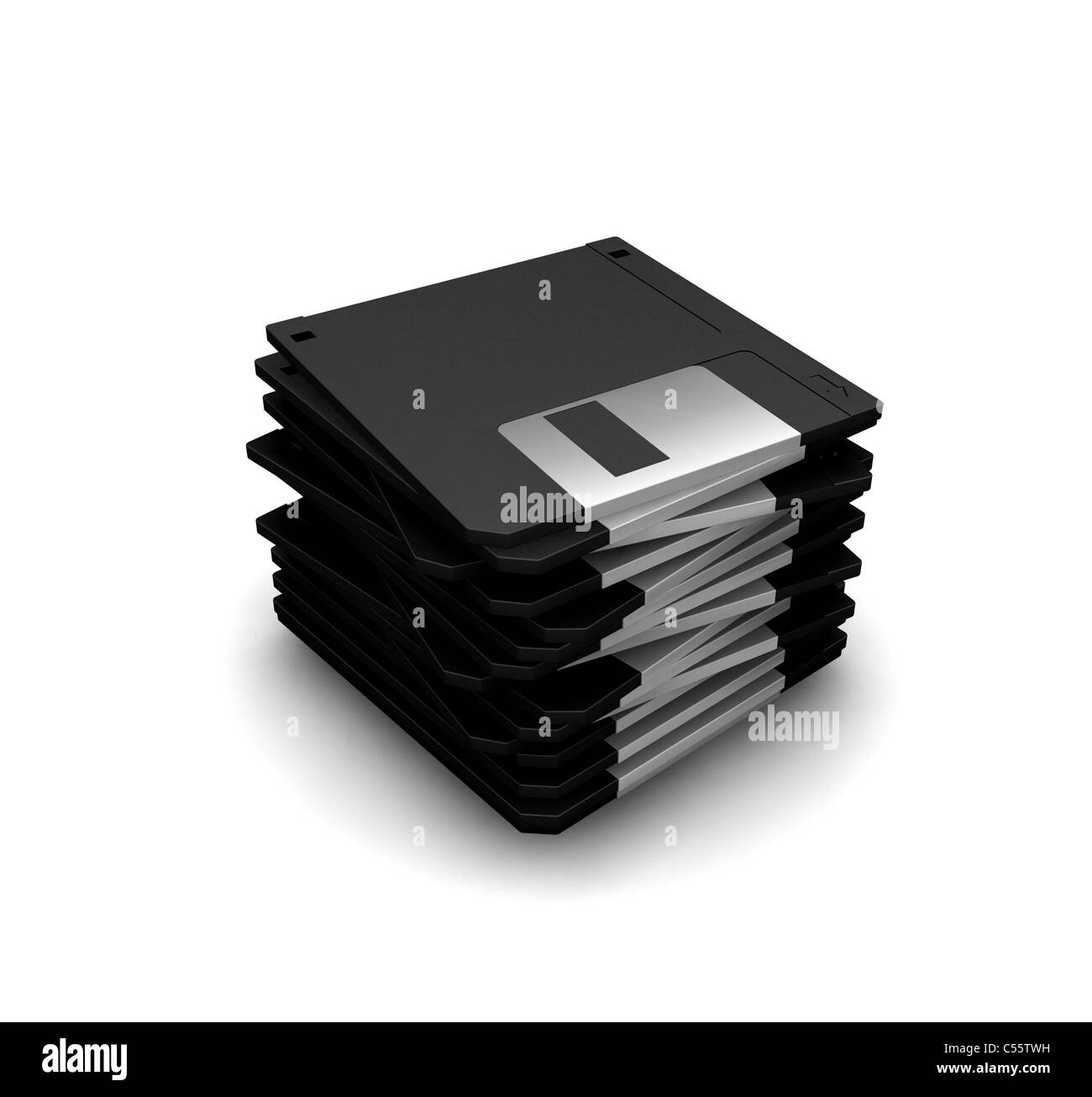 3D render of a pile de disquettes Banque D'Images