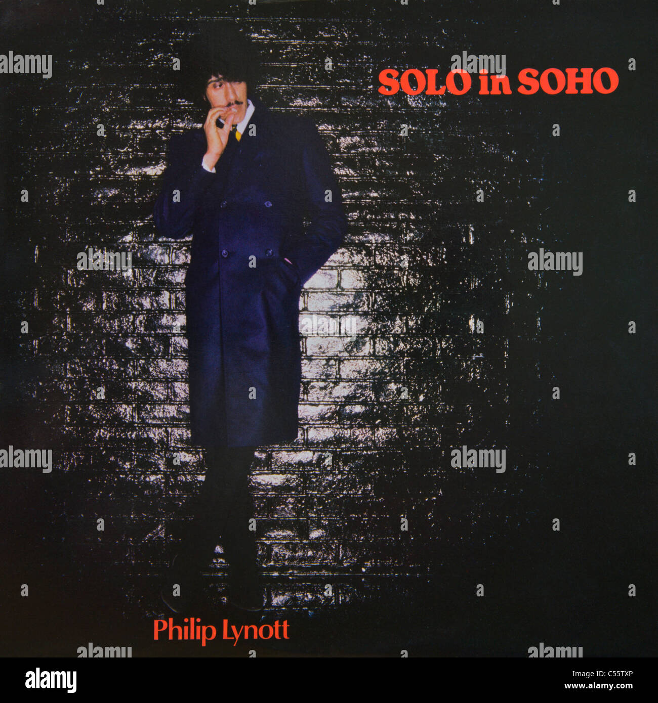 Couverture de l'album vinyle original à Soho Solo par Philip Lynott 1980 parution sur Throatruiner Records Banque D'Images