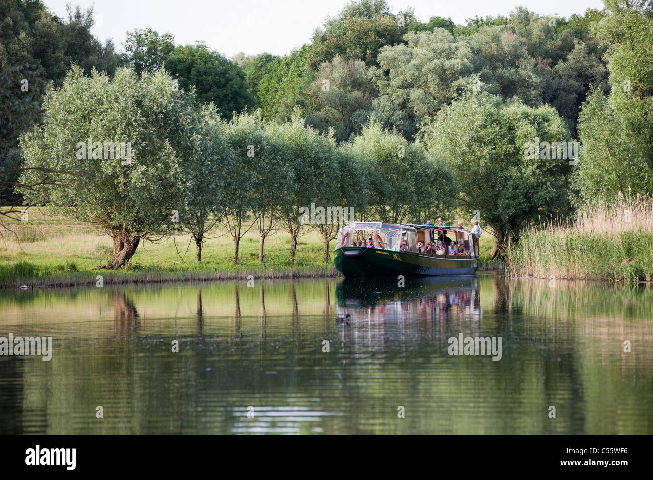 Les Pays-Bas, Amsterdam, le parc national De Biesbosch. Bateau aller-retour. Banque D'Images