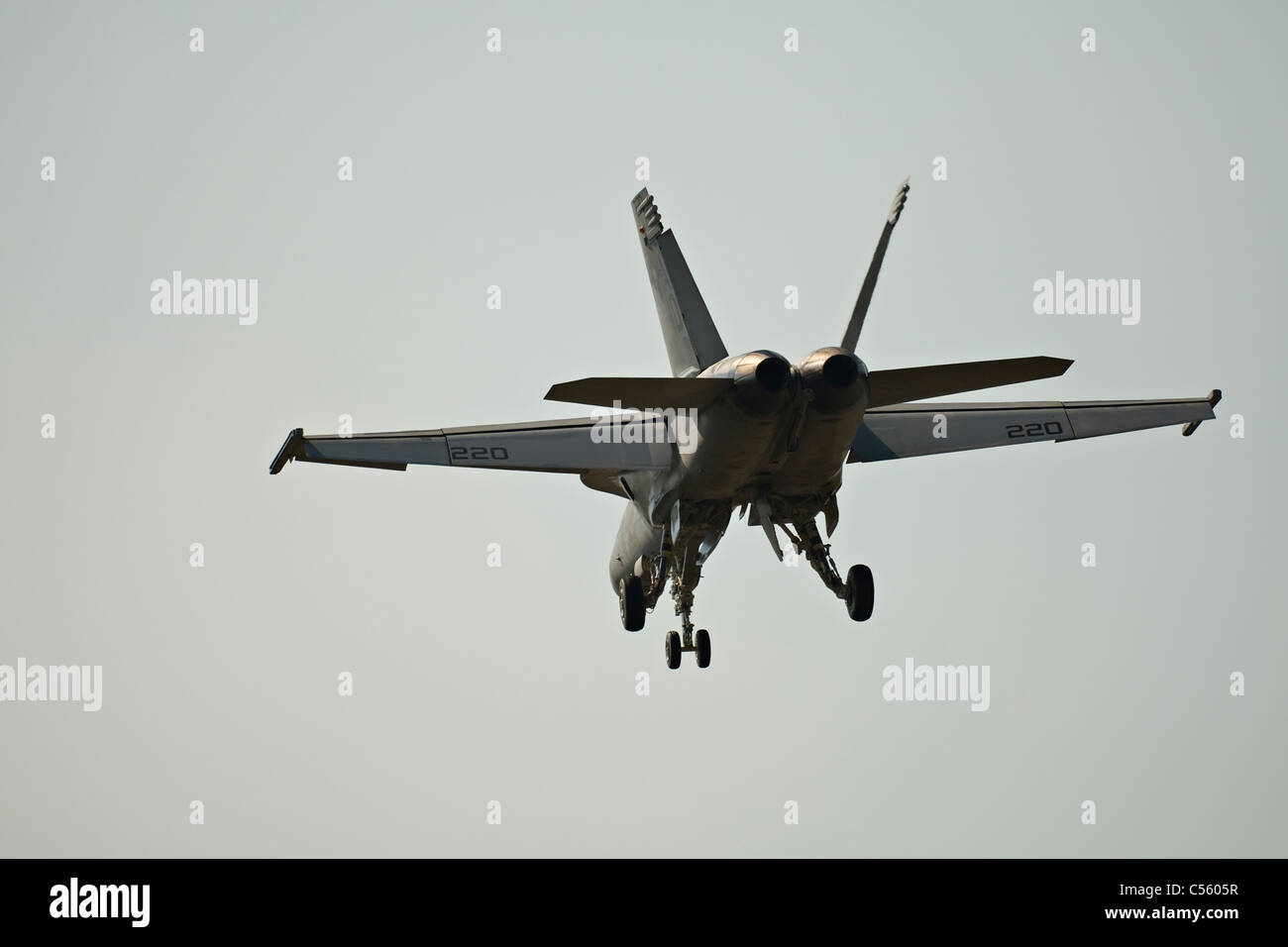 FA-18 Hornet démontrant à un meeting aérien, Arkansas, États-Unis Banque D'Images