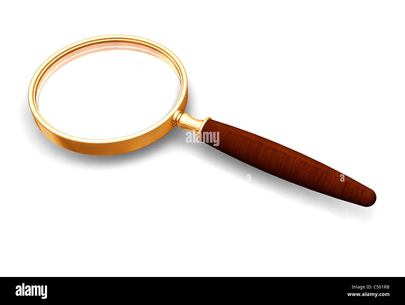 3D render of a magnifying glass Banque D'Images