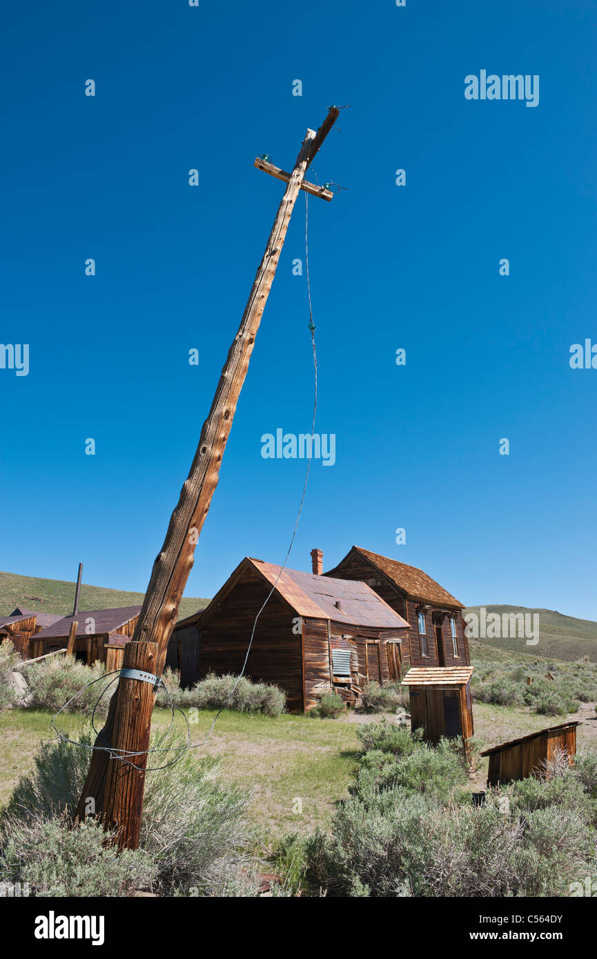 Bâtiments abandonnés à Bodie State Historic Park, California, USA Banque D'Images