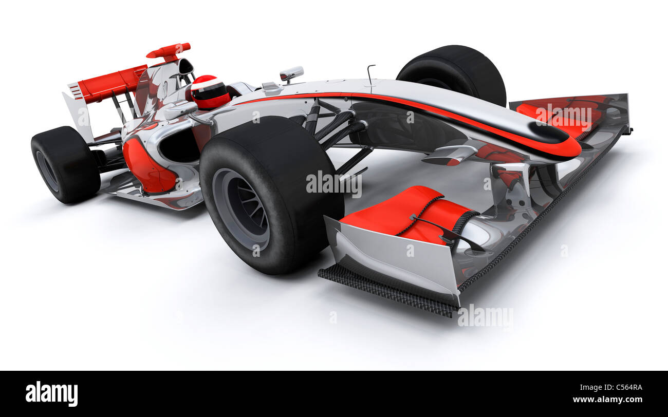 3D render d'une voiture de course de Formule 1 Banque D'Images