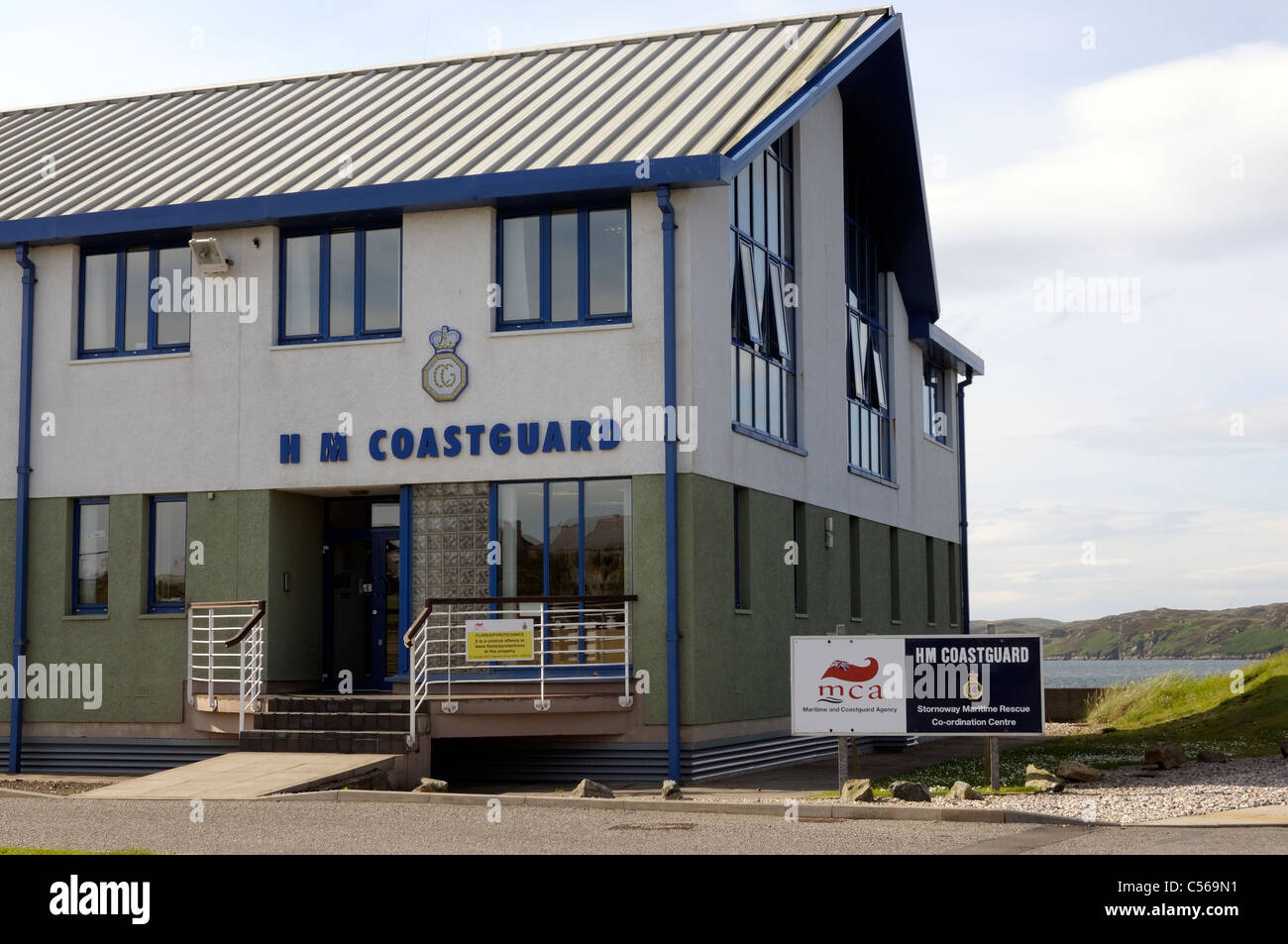 La station des garde-côtes de Stornoway Banque D'Images