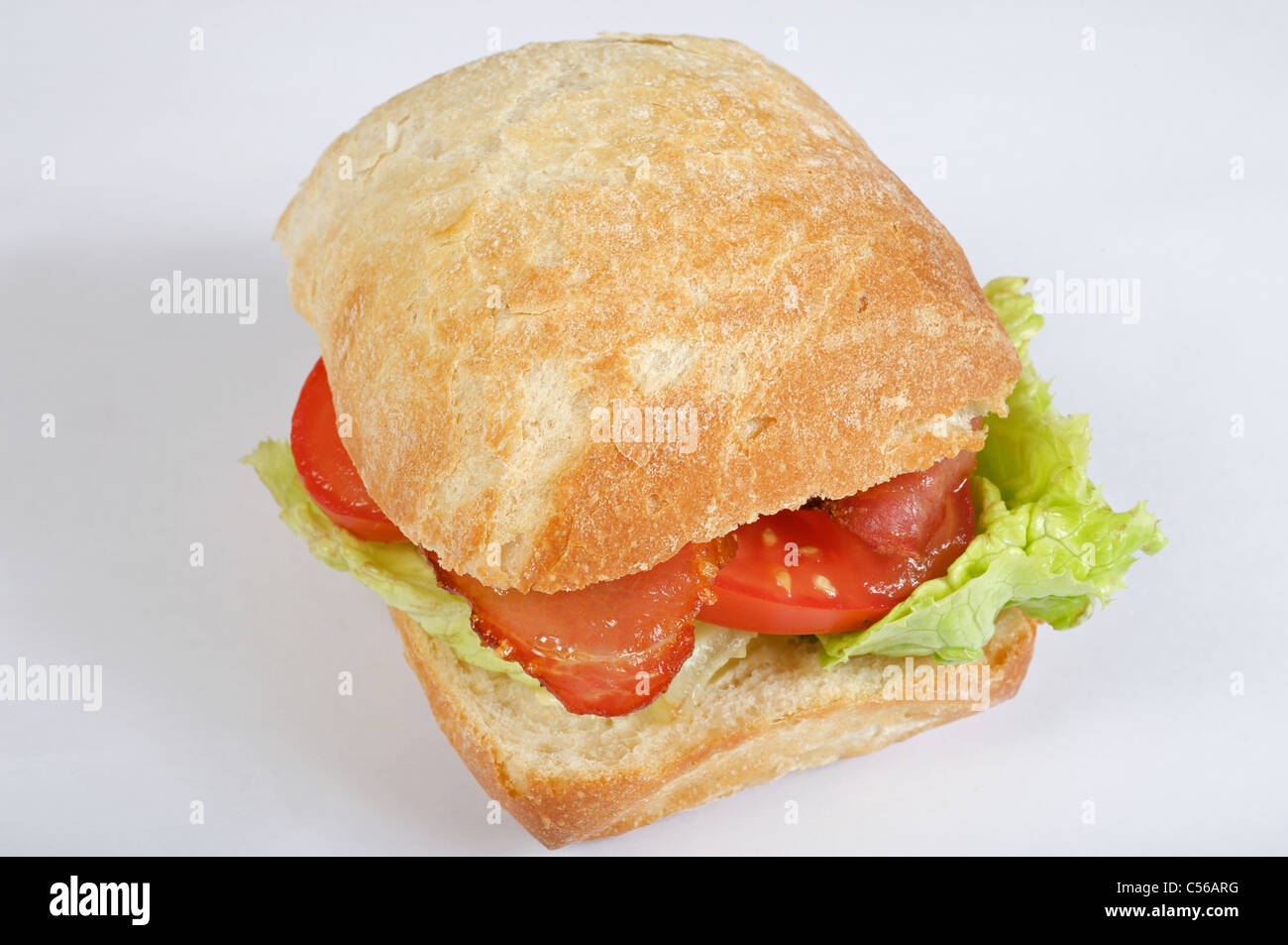 Bacon Laitue tomates (BLT) roll Banque D'Images