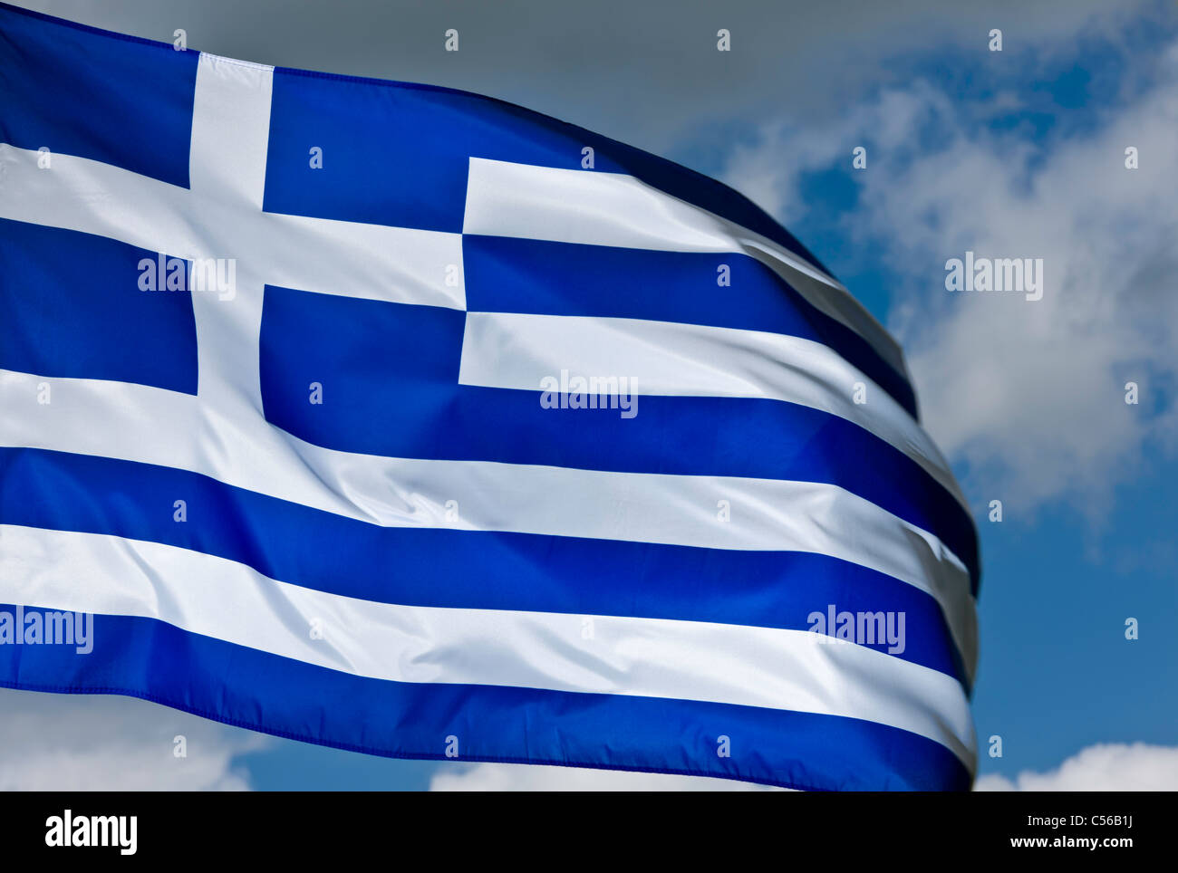 Drapeau national grec Banque D'Images