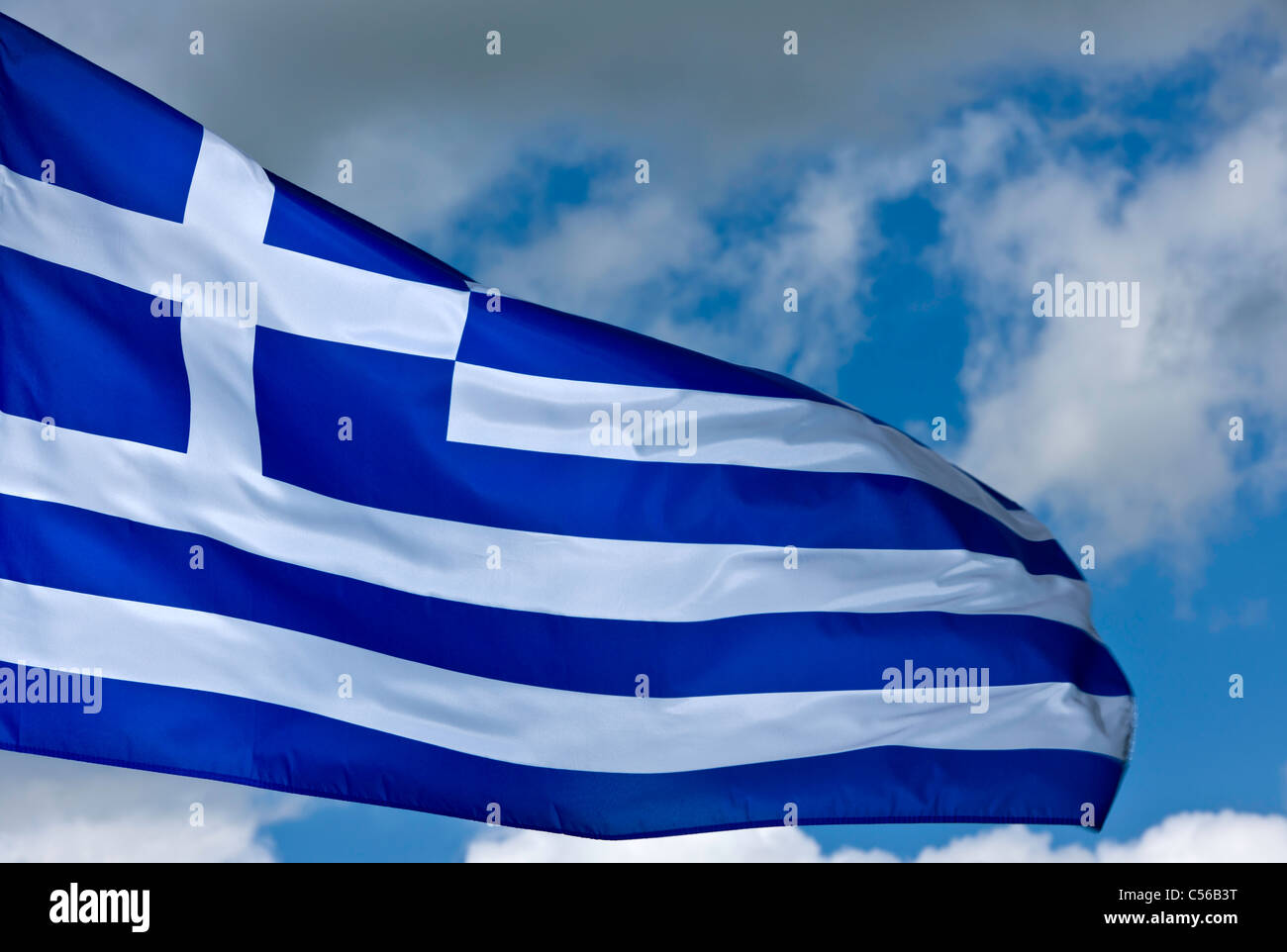 Drapeau national grec Banque D'Images