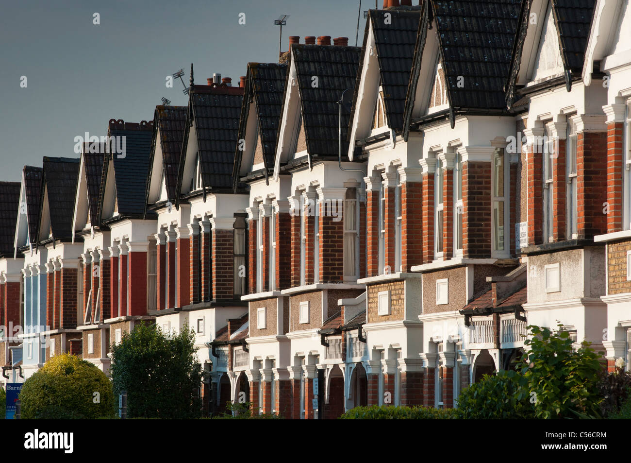 Edwardian maisons mitoyennes, à Enfield, Londres. UK Banque D'Images