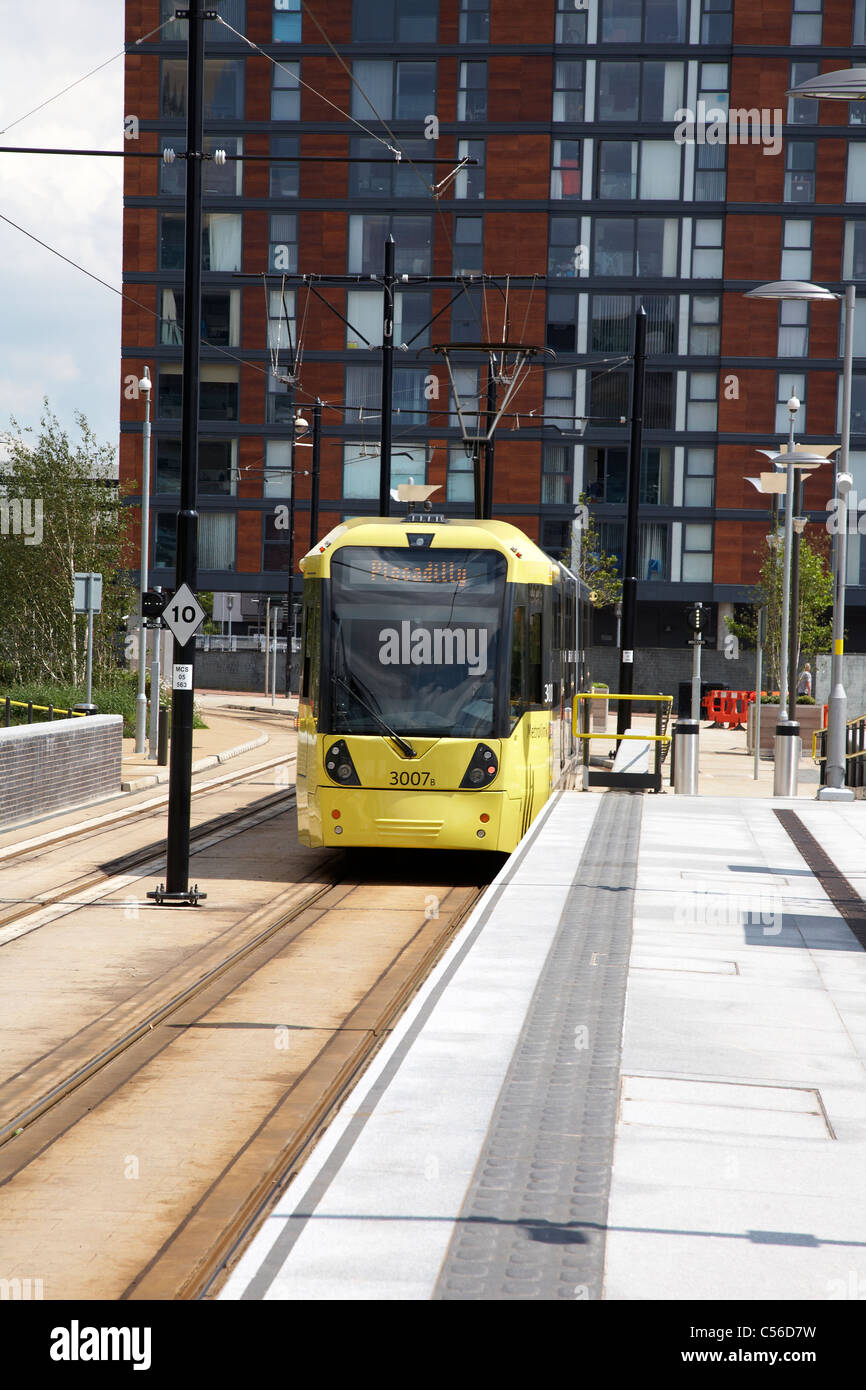 La station de tramway Metrolink dans MediaCityUK Salford Quays ...