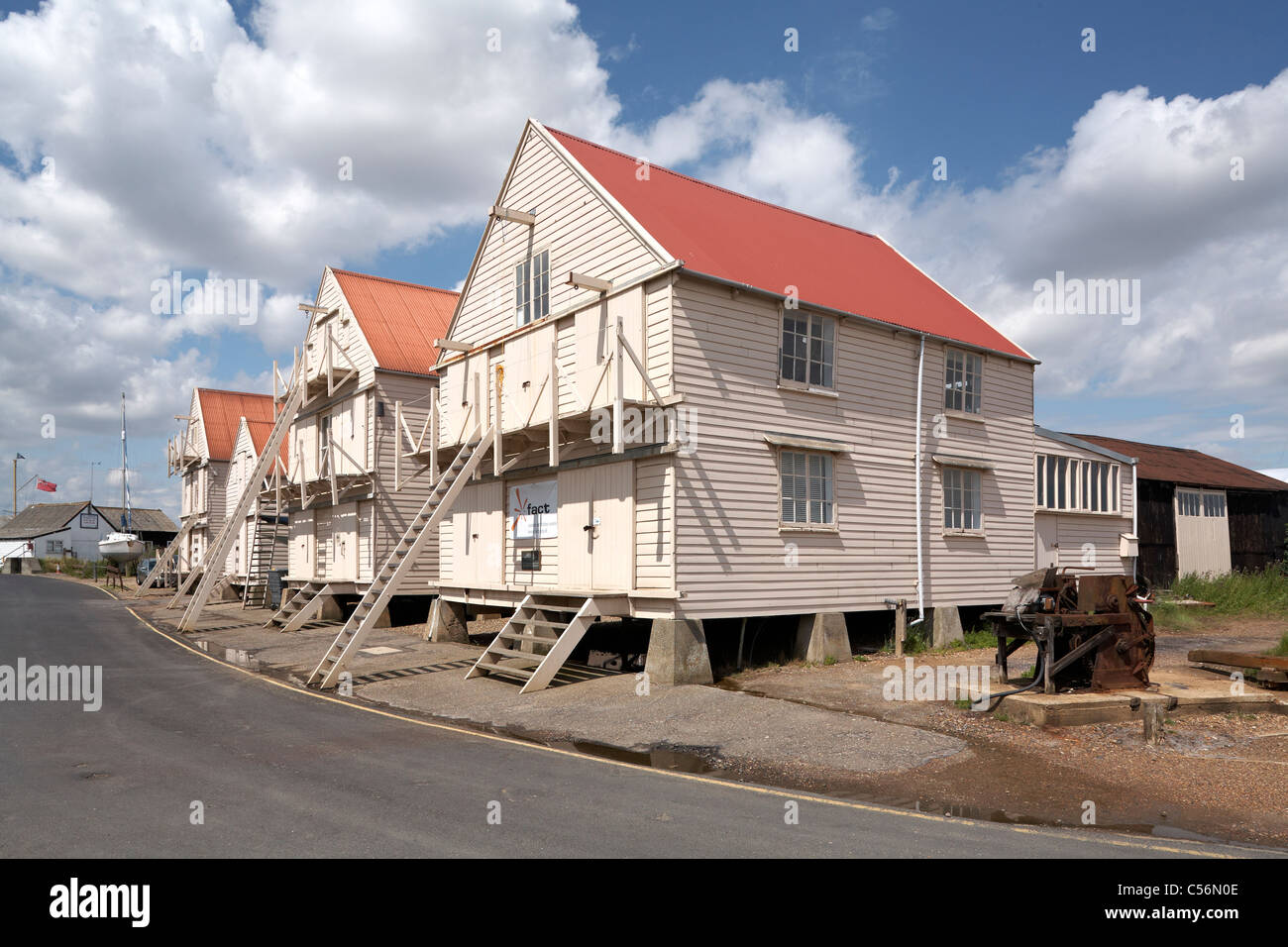 Angleterre Essex Tollesbury Coast Sail Lofts bureaux Bâtiments Banque D'Images