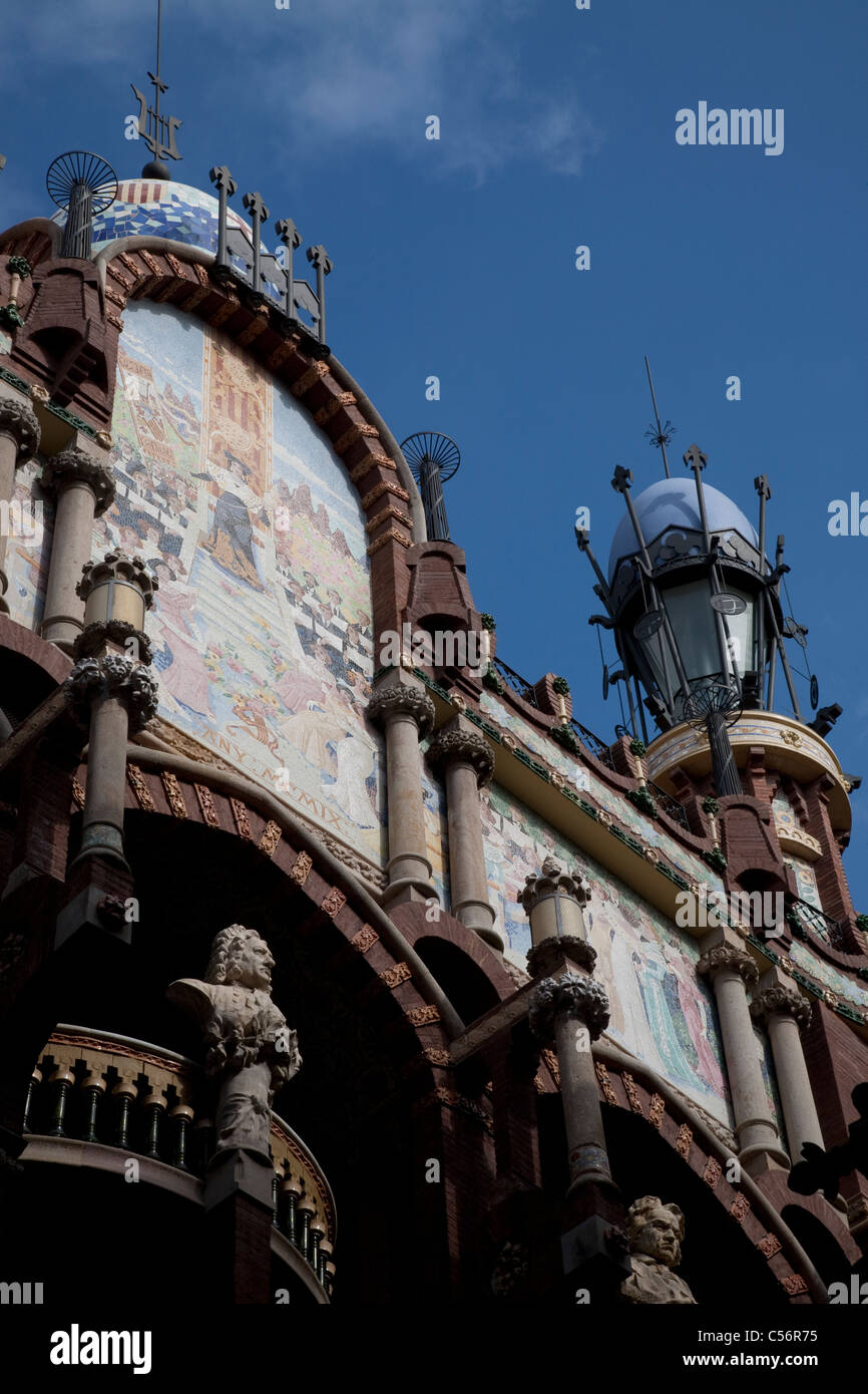 Palau de la Musica Catalana par Luis Domenech i Montaner à Barcelone, Catalogne, Espagne Banque D'Images