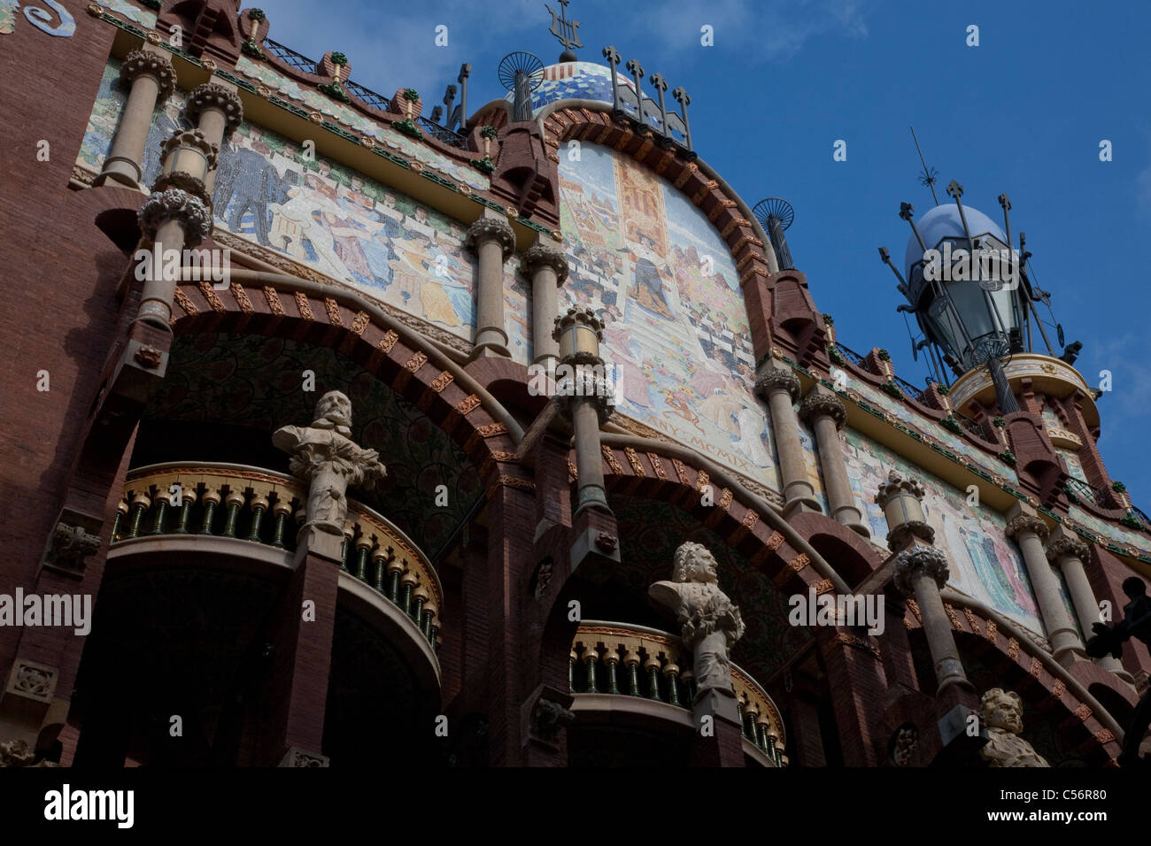 Palau de la Musica Catalana par Luis Domenech i Montaner à Barcelone, Catalogne, Espagne Banque D'Images