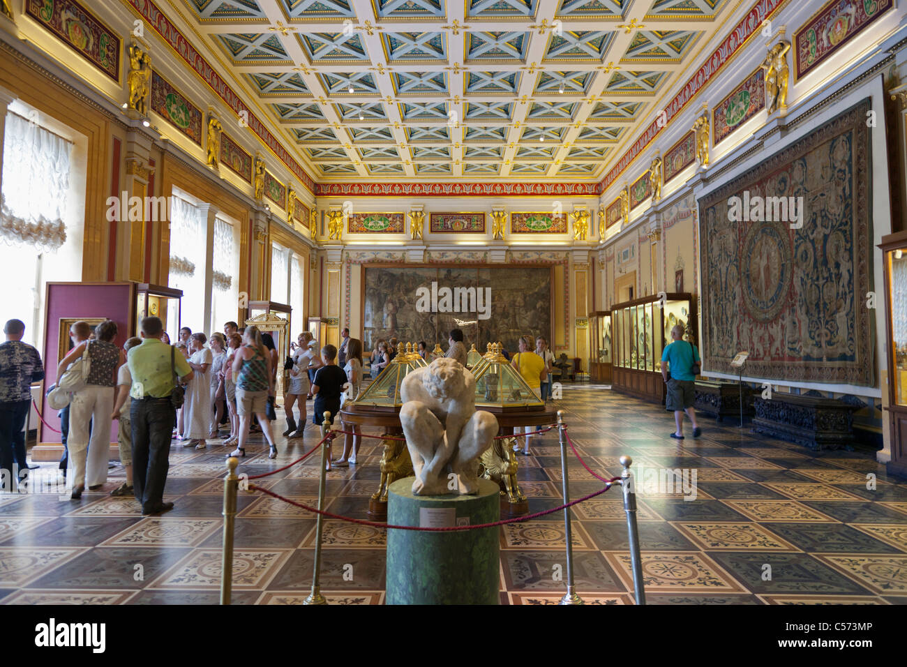 Musée de l'Ermitage, Saint-Pétersbourg, Russie - intérieur 9 Banque D'Images