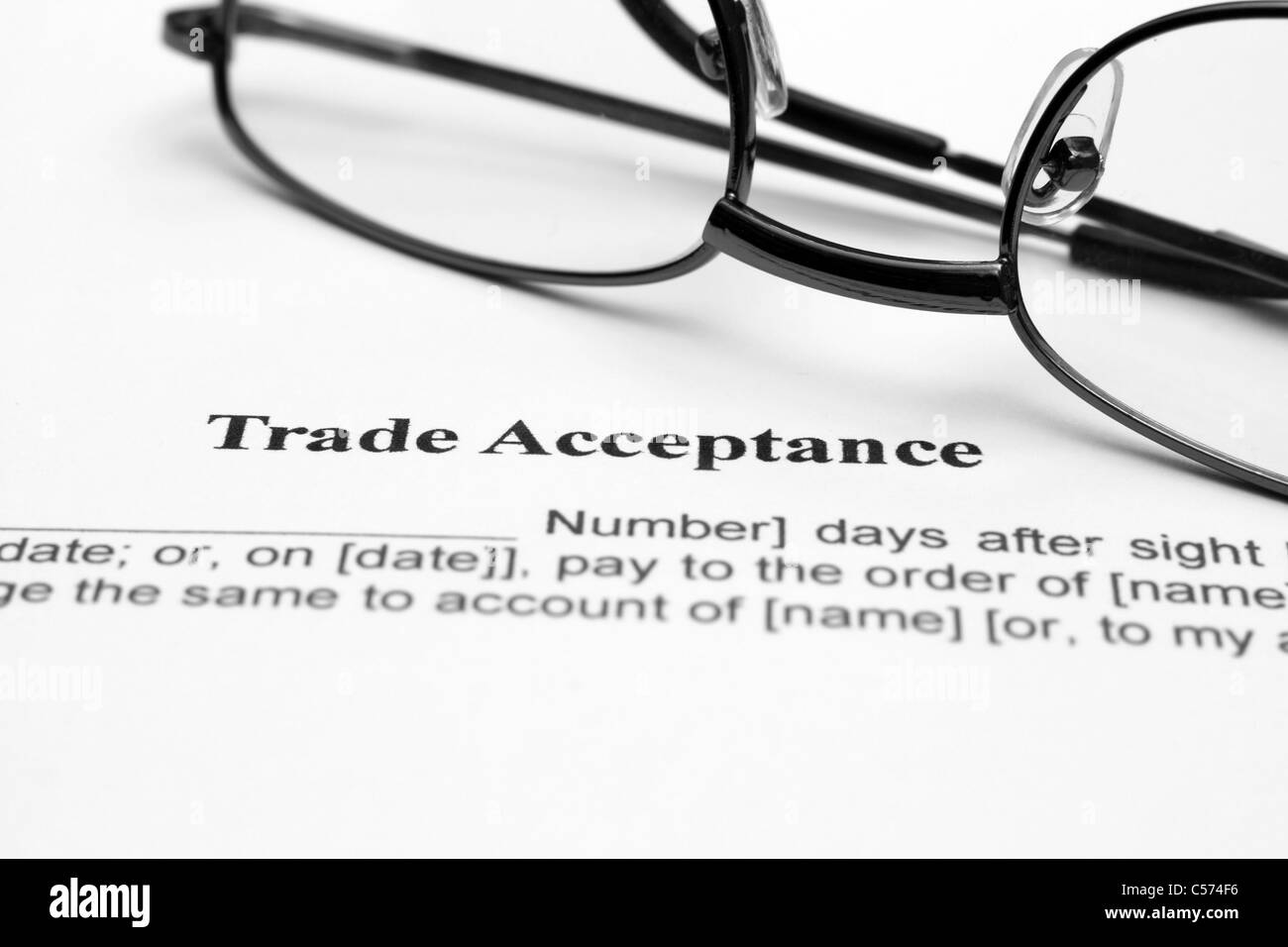 L'acceptation du commerce Banque D'Images