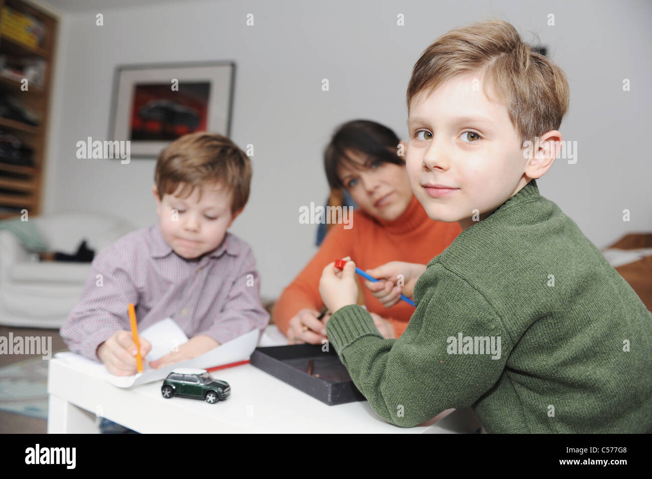 Mère et enfants dimensions ensemble Banque D'Images