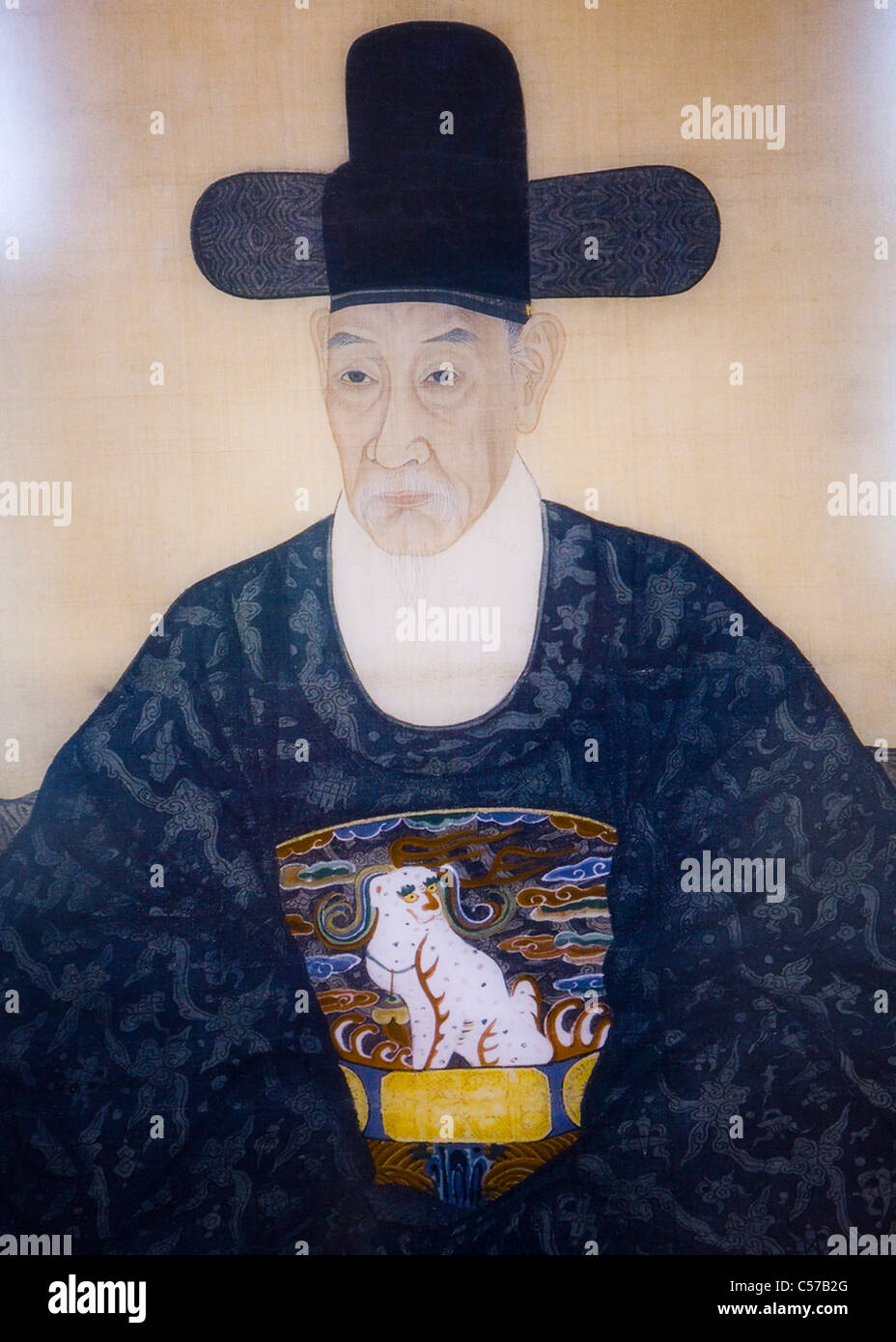 18e siècle portrait officiel militaire coréen Banque D'Images