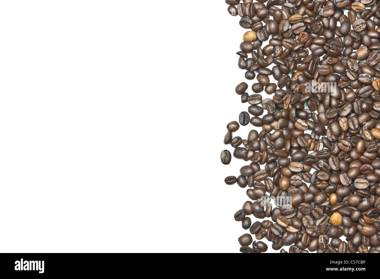 Café en grains comme cadre de votre propre texte Banque D'Images