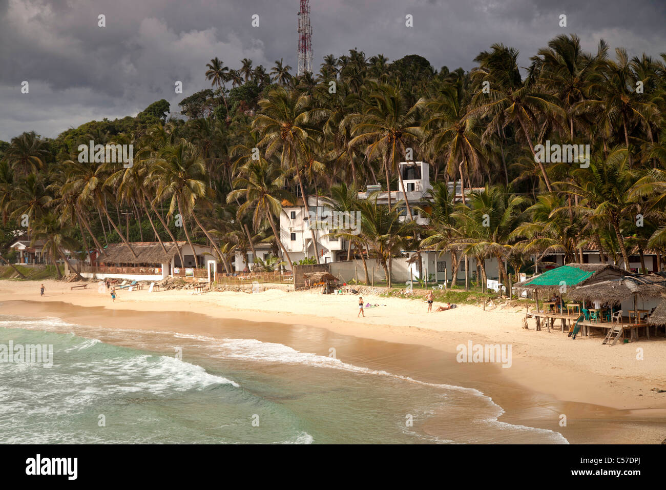 Peu avant l'orage à la plage de Mirissa, Sri Lanka Banque D'Images