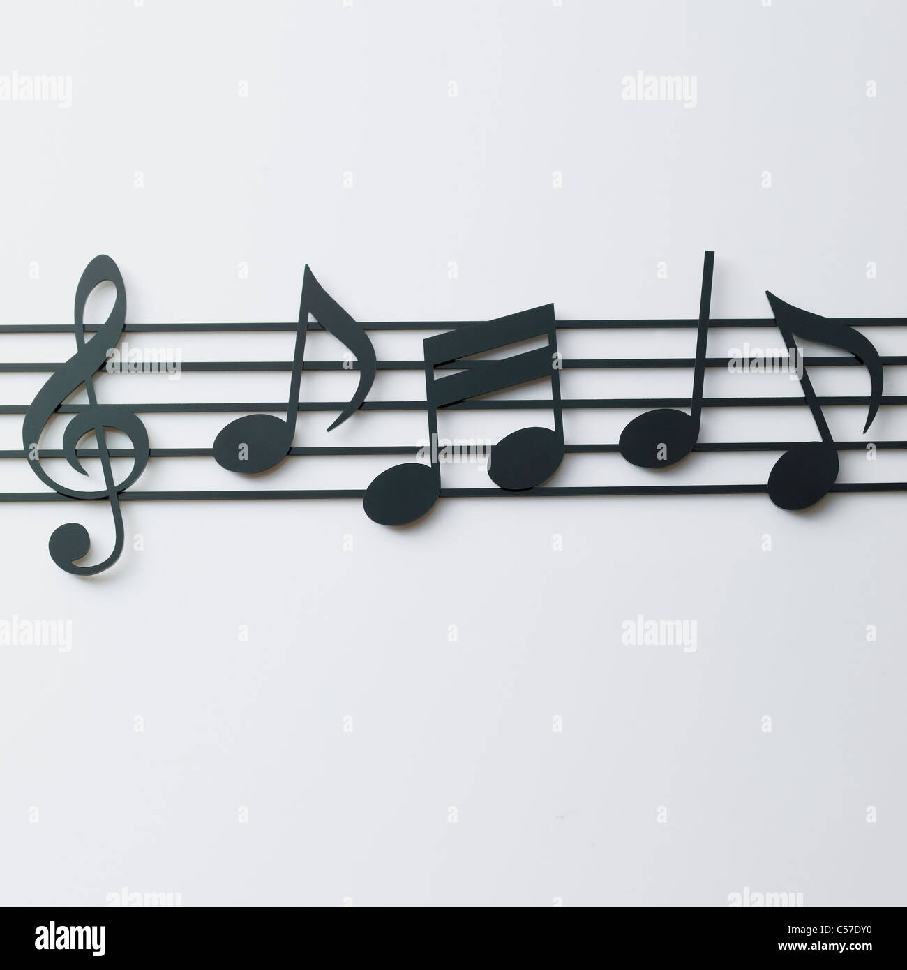 La notation du personnel et des notes Banque D'Images