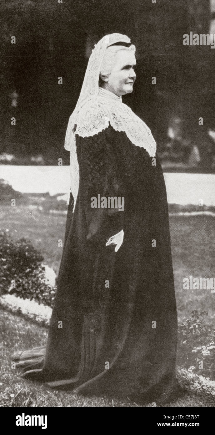 Elisabeth Pauline Ottilie Luise zu Wied, 1843 - 1916. Né allemand reine consort de la Roumanie comme épouse du roi Carol I de Roumanie. Banque D'Images