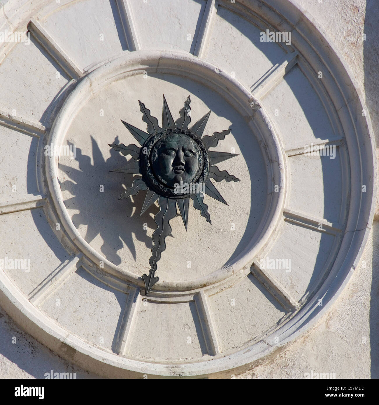 Détail d'architecture de Venise. Horloge, Santa Maria Formosa, Castello Banque D'Images