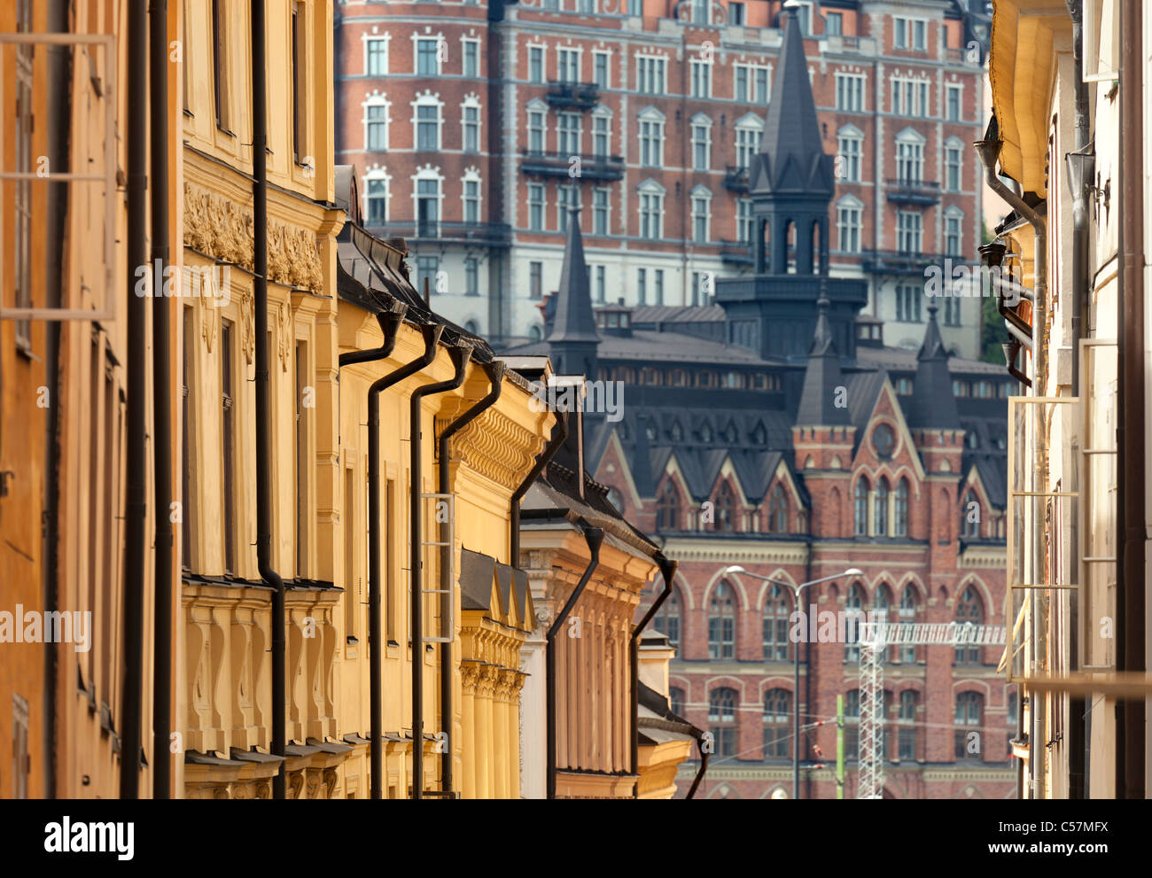 Vue de Gamla Stan - la vieille ville de Stockholm Banque D'Images