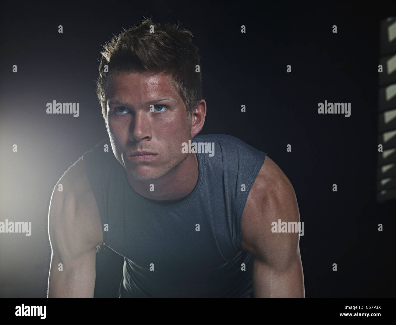 Ligne de départ à canaux chauds Banque D'Images