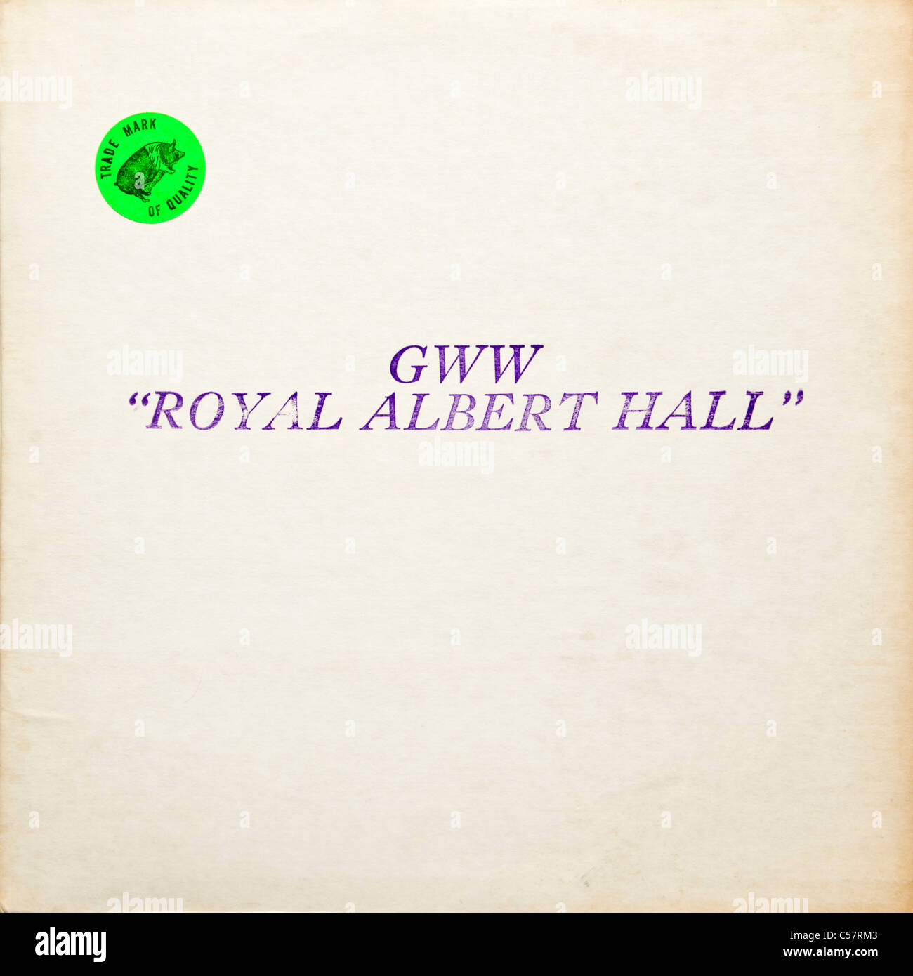 L'enregistrement original bootleg concert de Bob Dylan GWW Royal Albert Hall 1966 1971 parution sur blue vinyl Banque D'Images