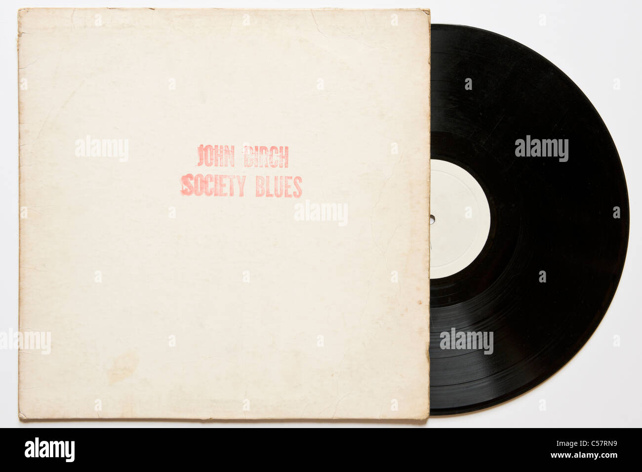 L'enregistrement original bootleg de John Birch Society Blues Bob Dylan 1961-1964 1970 parution sur vinyle noir concert & studio Banque D'Images