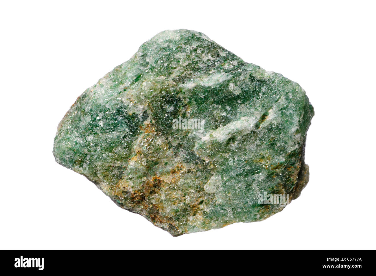 Fuchsite (Madagascar) Chrome-mica muscovite roulement Banque D'Images