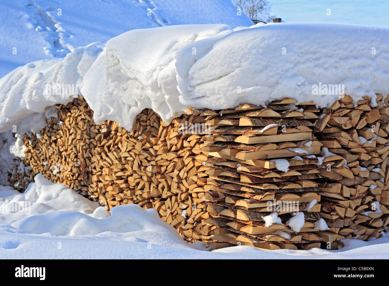 L'Europe, d'Europe, Moyen-Orient, Europe de l'Est, Russie, russe, Vologda Region, hiver, neige, Belozersk Banque D'Images