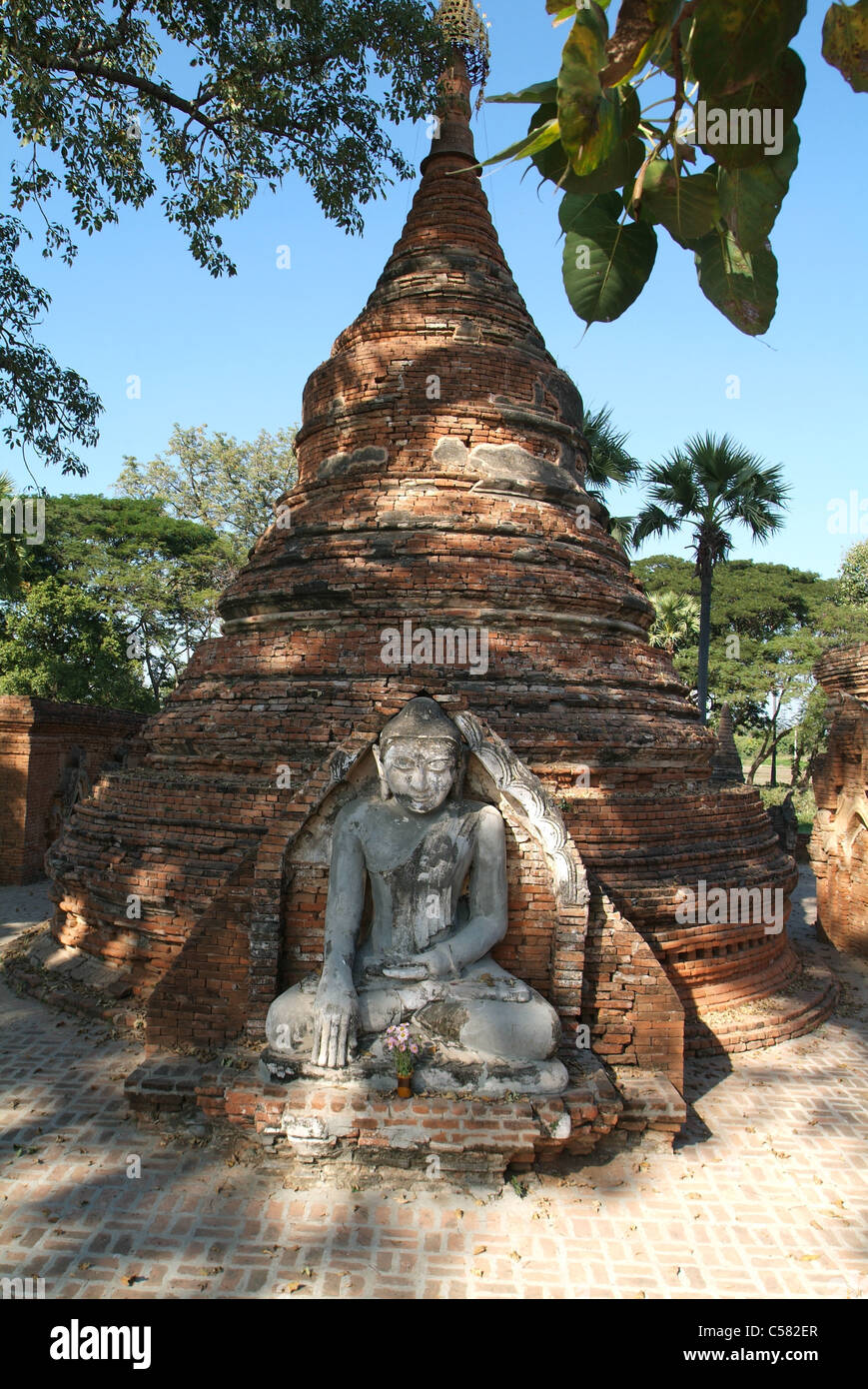 L'Asie, Birmanie, Myanmar, pagode, Garana Simi, statue, religion Banque D'Images