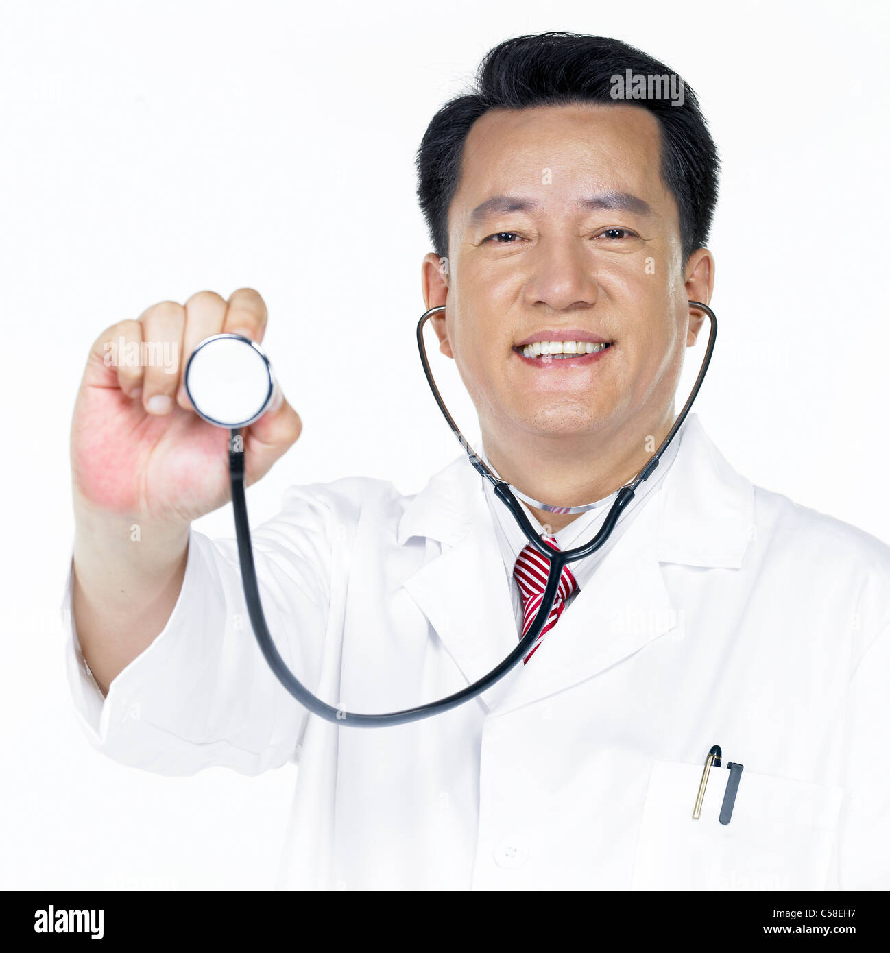 Portrait of Doctor with Stethoscope Banque D'Images