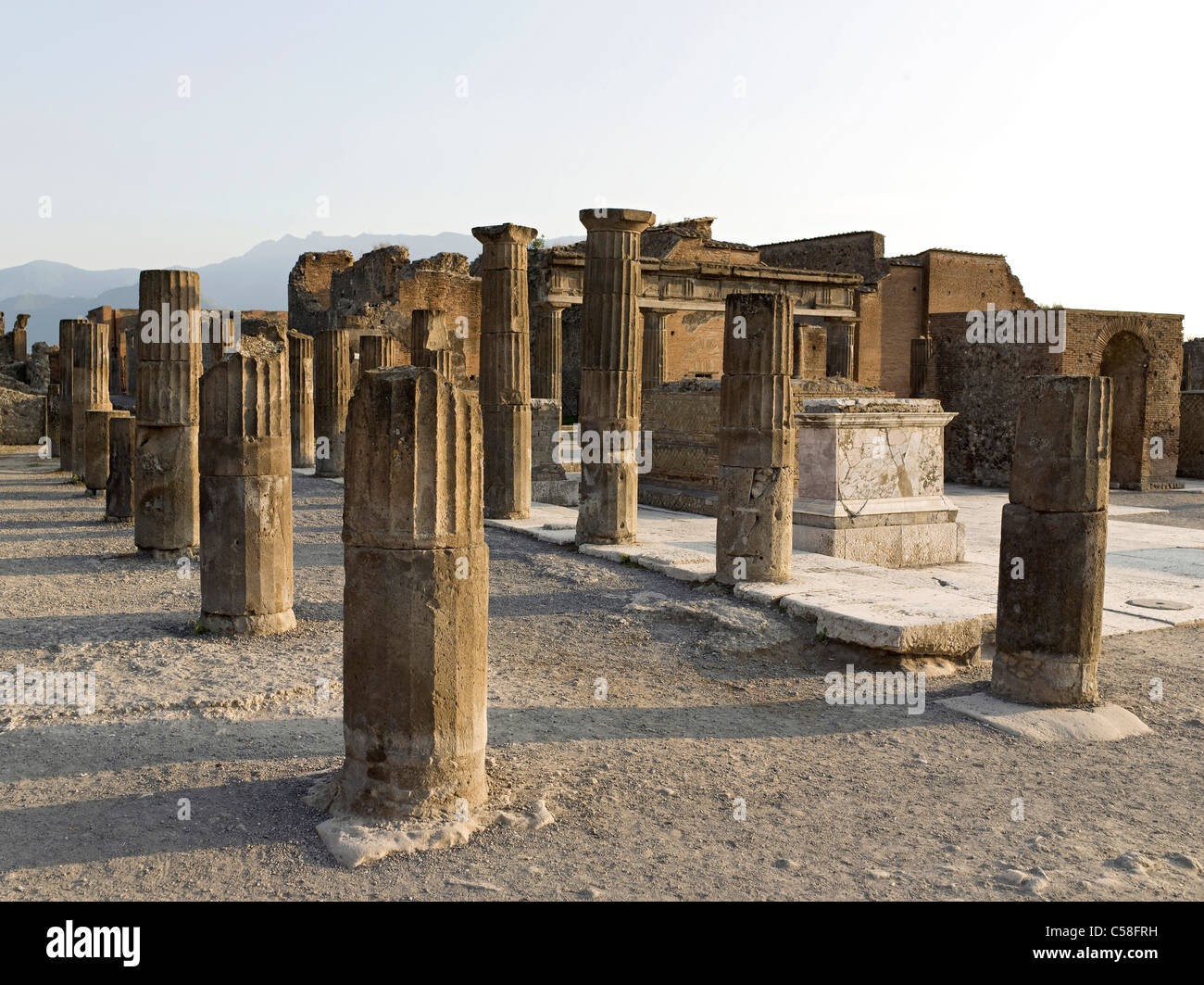 Italie, Pompéi, archéologie, colonnes, romaine, antiquité Banque D'Images